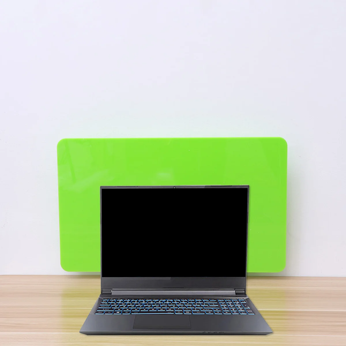 

Acrylic Office Partition Desk Divider With Clamp Desktop Baffle 50X30Cm Green For Private Workstation Decor