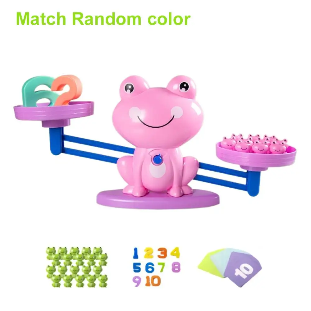 Frog Math Balance Scale Toy For Kids Number Learning Counting Educational Toys Montessori Interactive Toy For 3-6 Years Old