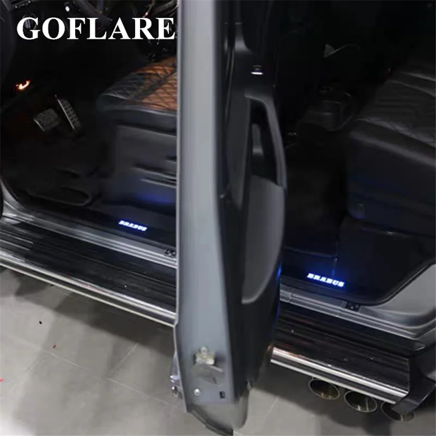 Car Accessories For Mercedes Benz G W463 BRABUS  AMG g500 g350 g63 g55 LED Door Sill Scuff Plate Sills Protector Welcome Pedal