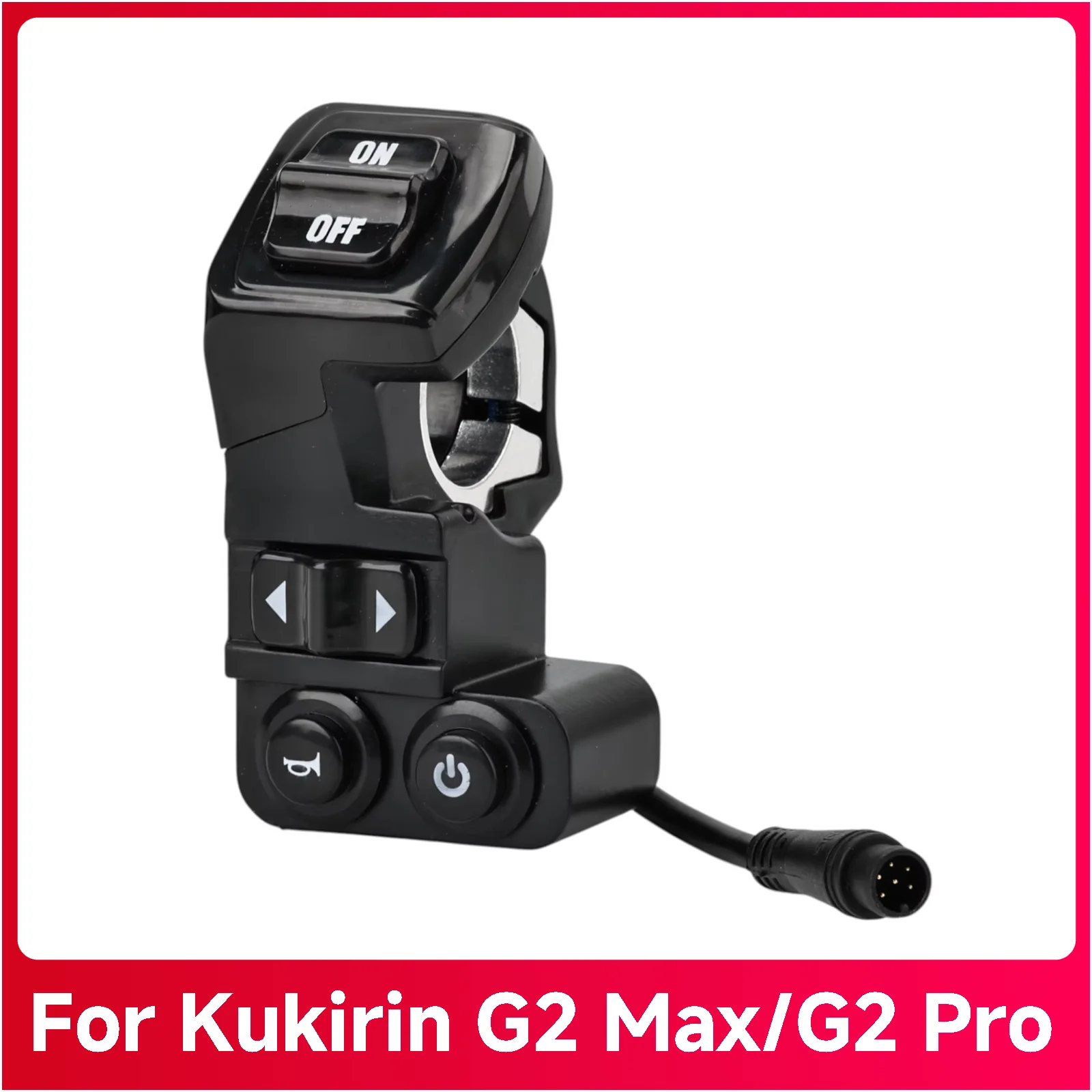 Original Switch For Kukirin G2 Pro/G2 Pro DB/G2 Max Electric Scooter Handlebar ON OFF Turn Signal Horn Switch 6 PIN Parts