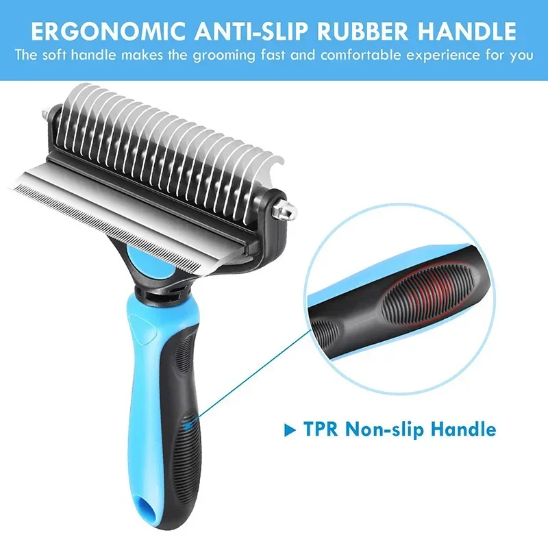 Pet Grooming Comb Cat Grooming Knot Opener Fine Toothed Hair Brush Dog Hair Removal Comb