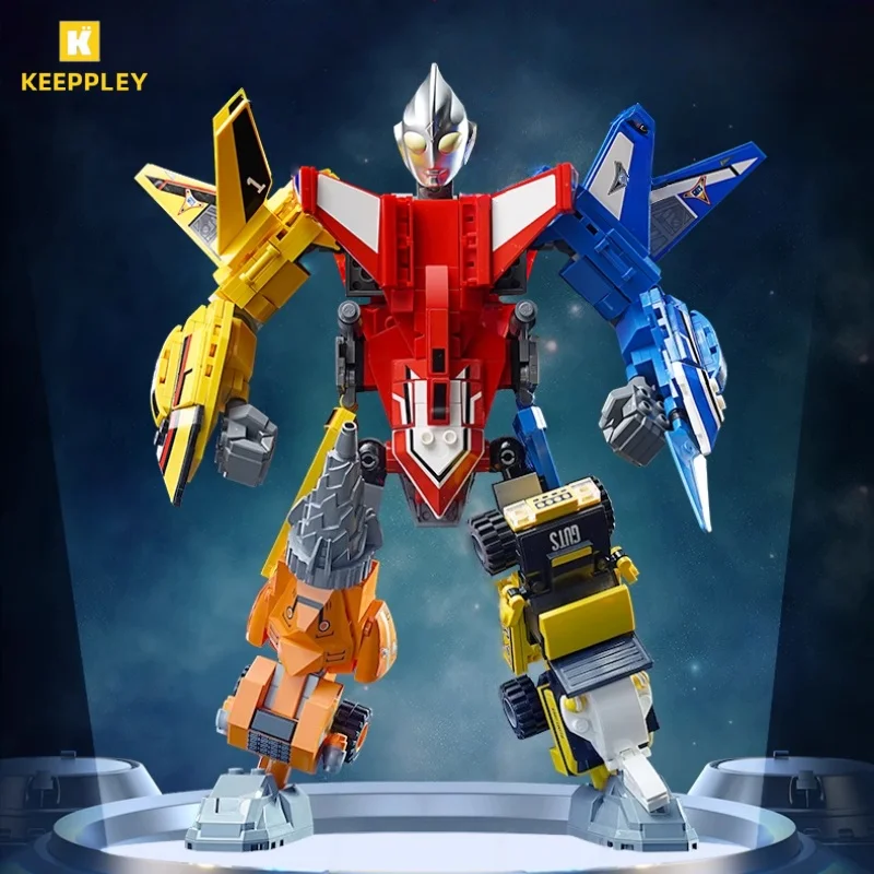 

Keeppley Ultraman Assembled Building Blocks Tiga Mecha Model Gutswang 1 Combined Mecha Toy Ornaments Birthday Gift