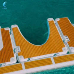 Jet Ski Dock Single 205x205 cm Floating U Shape Inflatable U Pontoon Platform Parking Dock for Jet Ski/Boat Sale