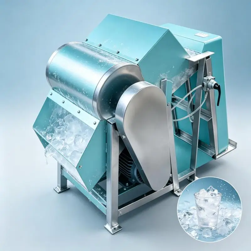 High Efficiency Ice Crusher Machine Commercial Electric Stainless Steel Ice Shaver for Cocktails Cold Drinks Beverage Service