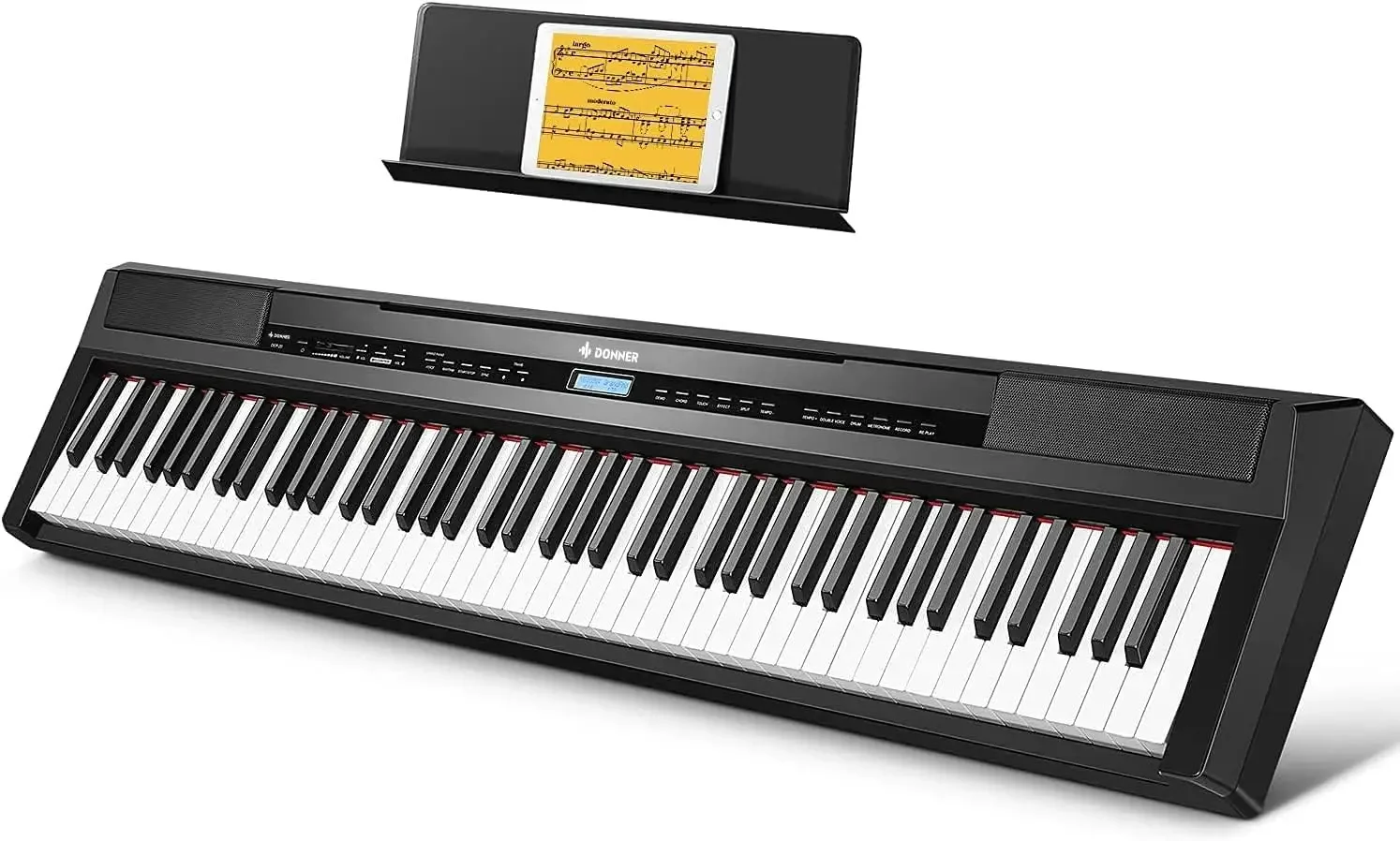 Beginner Digital Piano 88 Key Full Size Weighted Keyboard, Portable Electric Piano with Sustain Pedal, Power Suppl