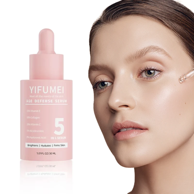 

YIFUMEI 5 In 1 Serum Facial Moisturizing Hyaluronic Acid Vitamin C Facial Serum smoothing Brightening Original skincare