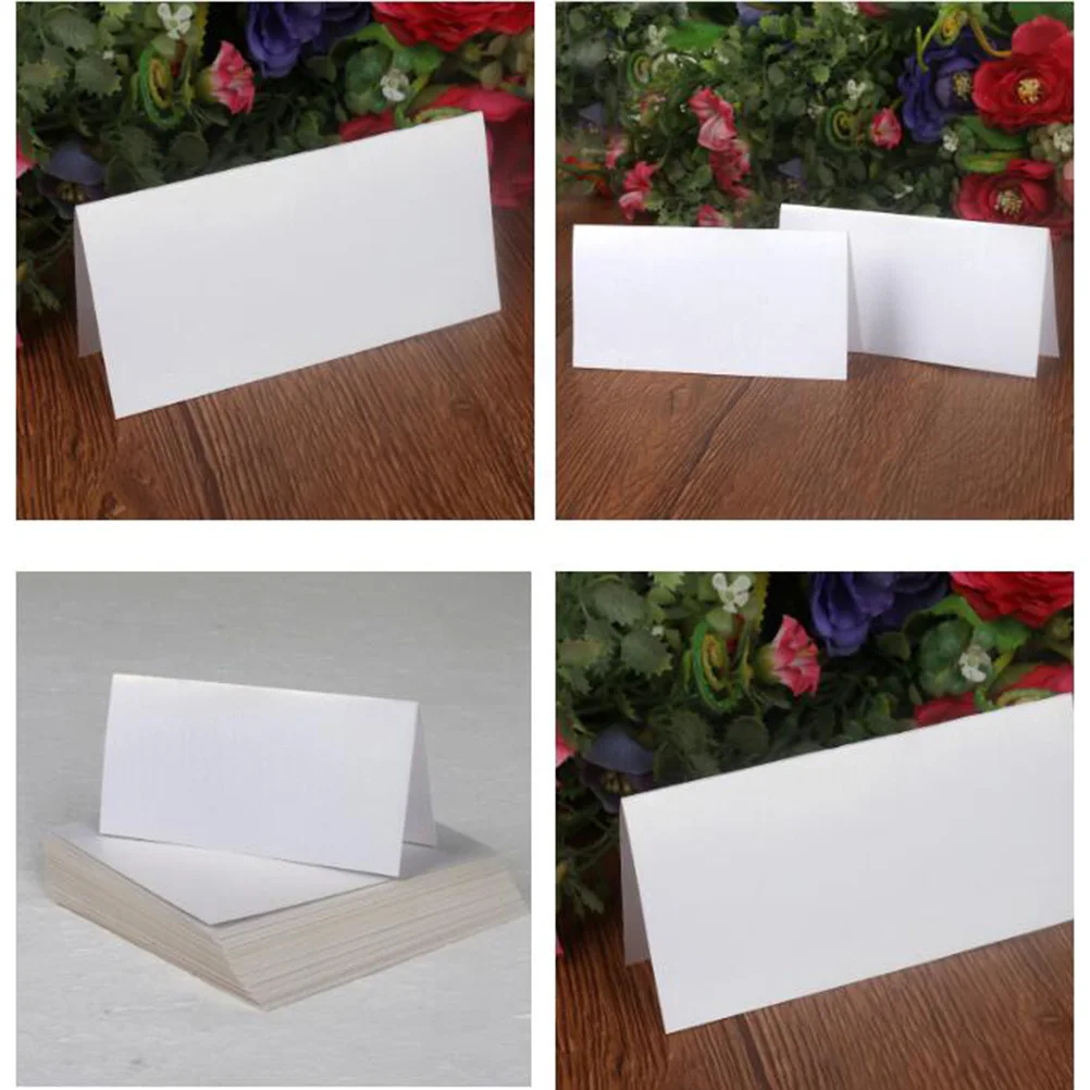 

25pcs Seat Table Name Cards Blank Premium Diy Folding Decor For Wedding Party Wedding Table Decoration Place Cards