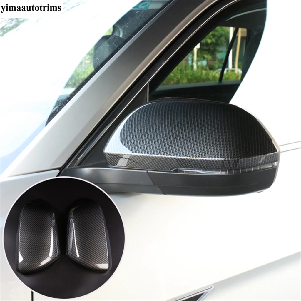 

Rearview Mirror Cap Door Handle Cover Trim ABS Chrome / Carbon Fiber Accessories For VW Volkswagen Atlas / Teramont 2017 - 2020