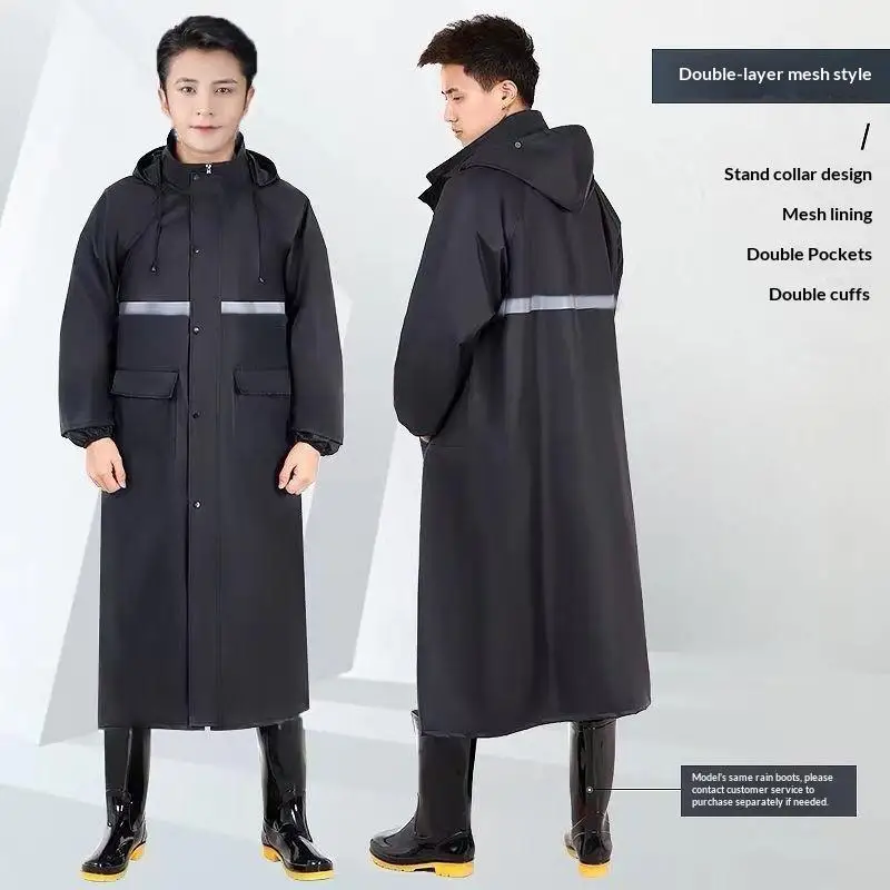 New Raincoat Long Full-body Rain-proof Men's Adult Women Thickening Portable For Motorcycle Cycling Storm Proof Rain Clothes