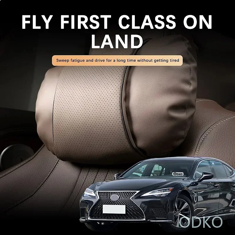 Car Headrest Soft Leather Neck Support Car Neck Pillow Travel Rest Pillows For Lexus LS 400 LS430 LS460 LS600h