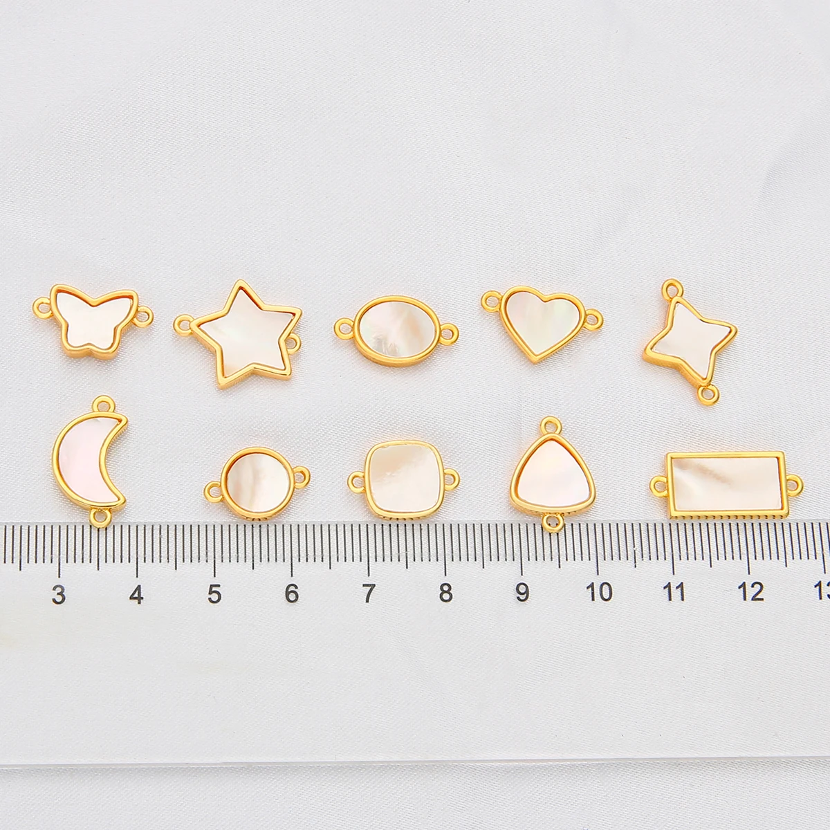 18K Gold Plated 1Pc Butterfly/Moon/Star/Heart Geometric 2-Holes Connectors Copper Charms DIY Necklace Bracelet Pendant Findings