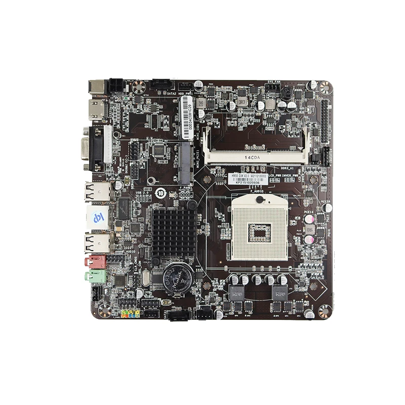 Imagem -02 - Zillion-placa-mãe Mini Itx Pga 989 Suporte Ddr3 Core i3 i5 i7 Pentium Celeron Cpu Sata Ssd M.2 para Jogos Itx-pc Hm55 Novo