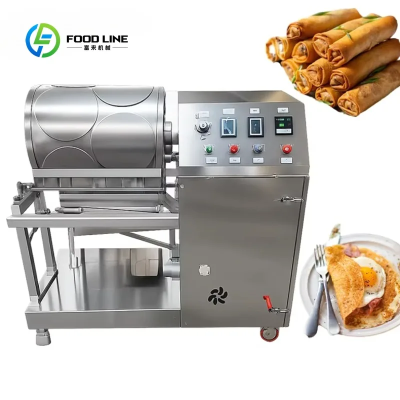 Automatic Commercial Egg Roll Skin Wrapper Maker Spring Roll Wrapper Making