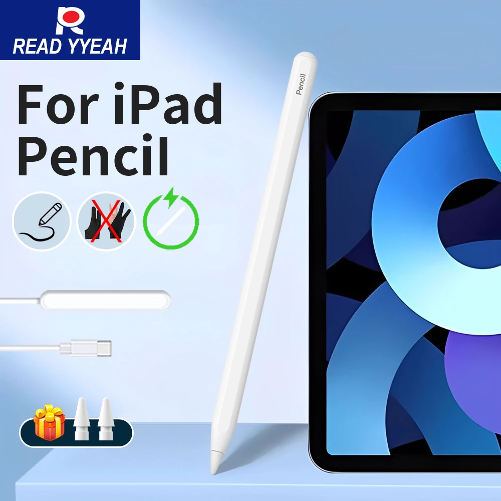 

New Touch Pen For Apple Pencil 2 Wireless Charging Palm Rejection For iPad Air 4 5 Pro 11 12.9 Mini 6 Accessories iPad Pencil