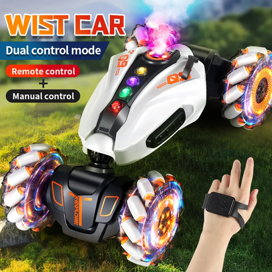 RC Drift Car 2.4G 4WD Remote Control Climbing Cars Gesture-Sensing Dual Control Outdoor Cars Toys With LED Lights