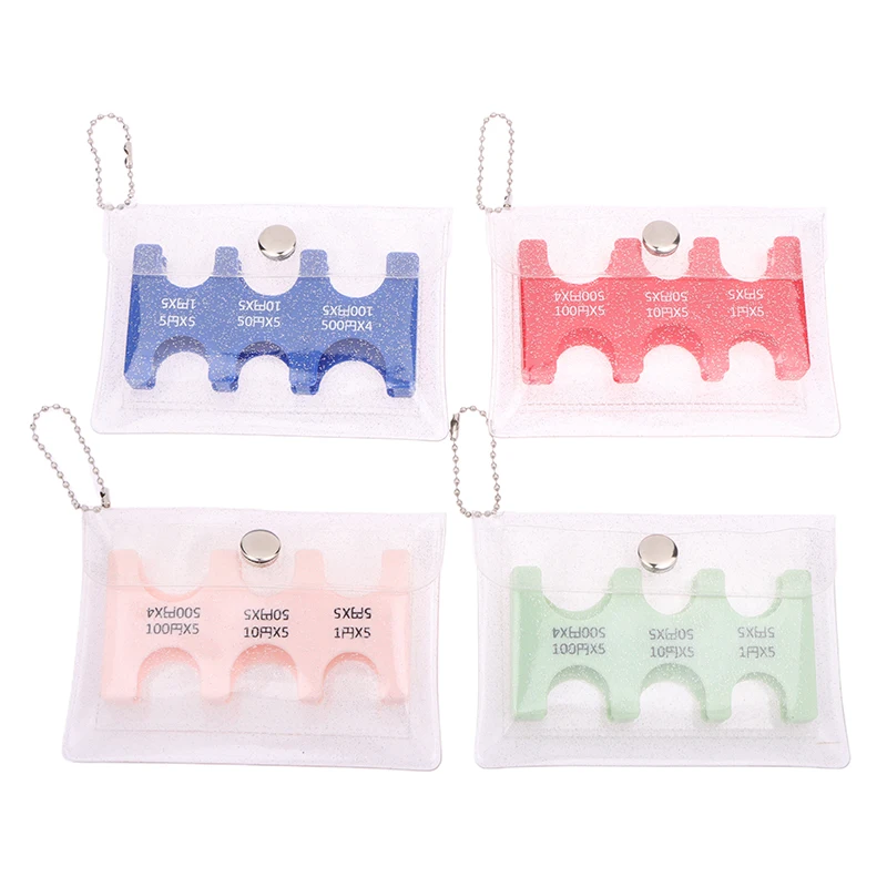 Monederos de viaje transparentes portátiles de PVC para monedero con Clip Unisex, monedero multiposición de estilo japonés, dispensador de monedas