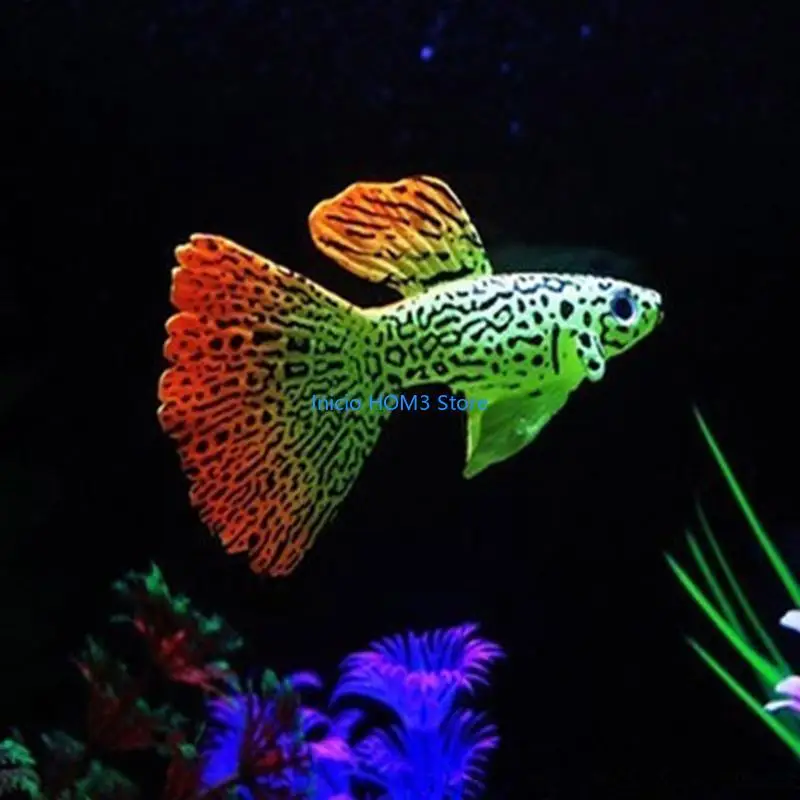A5YD Artificial Moving Fish Floating Silicone Fish with Suction Cup Fishing Line