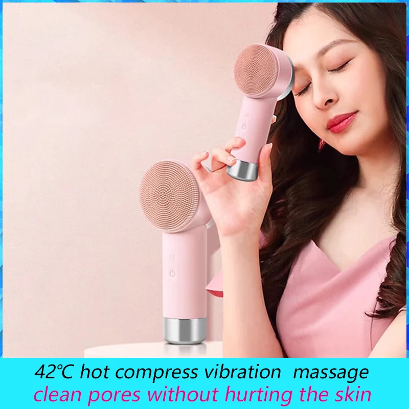 Electric Facial Cleansing and Beauty Device, 42℃ Hot Compress, Vibration  Massage, Clean Pores Face Care ML-024