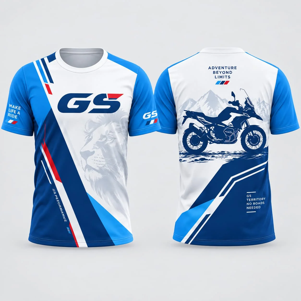 GS Adventure Motorcycle Men's Tshirt Short Sleeve Jersey Outdoor Racing Casual Riding Shirt Travel Hiking Wear Unisex