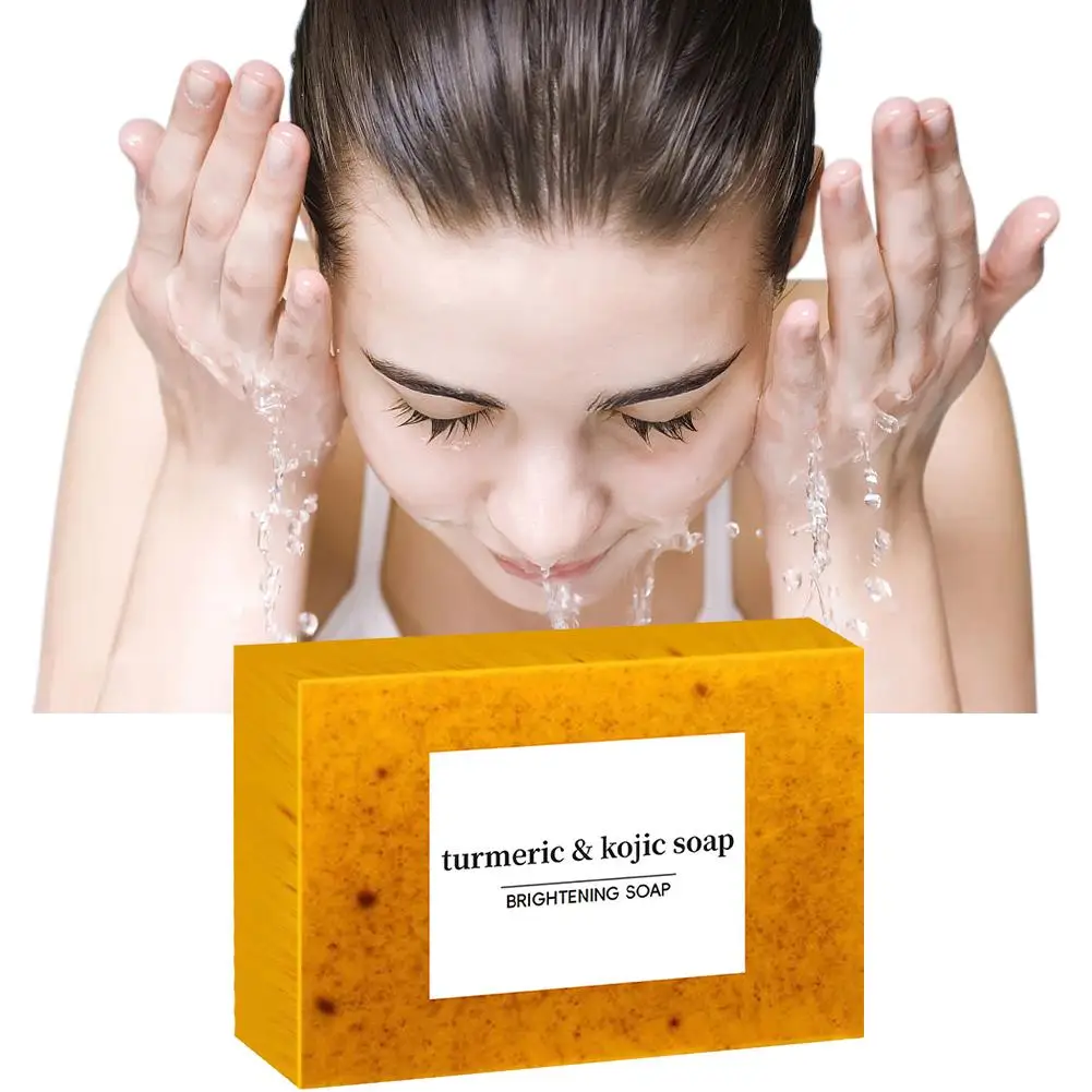 Turmeric & Kojic Acid Brightening Soap Turmeric Soap Lemon Soapkojic Acid Soap Ginger Hand-made Cold Soap Bath Soap