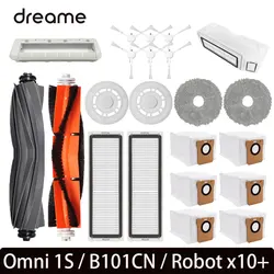 For XIAOMI Mijia Omni 1S B101CN Robot X10+ Robot Vacuum Main Side Brush Filter Mop Parts Dreame L10s Ultra / S10 Pro Accessories