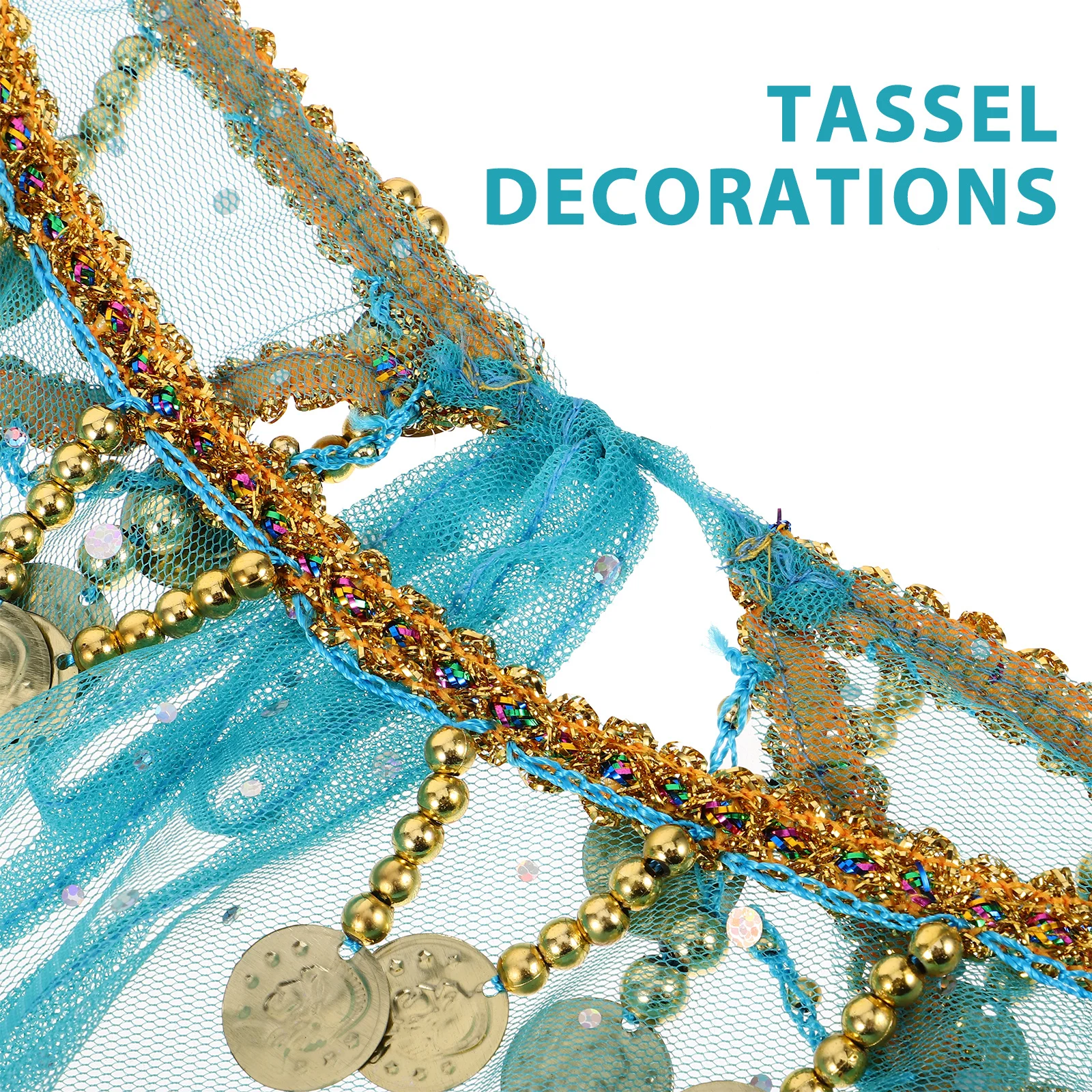 

Легкая вуаль для экзотического танцевального выступления, дышащая вуаль для племенного костюма, аксессуар, украшение с кисточками, подходит для сцены