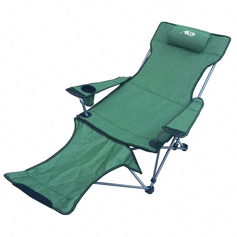 Versatile Folding Beach Chair Outdoor Recliner Portable Backrest Leisure Chair Beach Fishing Nap Lunch Break Camping Chair