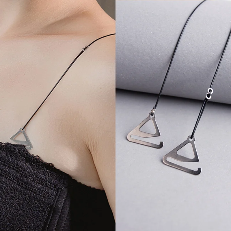 Transparent Invisible Shoulder Straps Non Slip Traceless Bra Thin Belt Accessories Strapless Collar Female Sexy Summer Versatile