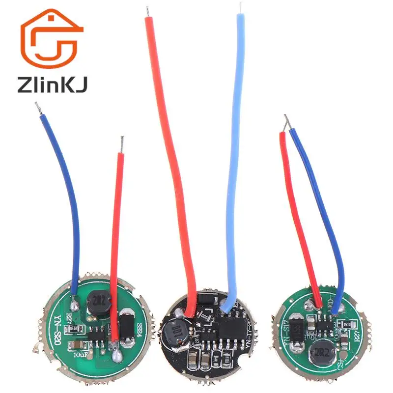 1 قطعة 3 واط LED سائق 17 مللي متر/20 مللي متر DC3.7V 1 وضع 5 وضع مصباح ليد جيب سائق صالح لل CREE-XRE-Q5/XPE/XBD 3 واط عالية الطاقة مصباح ليد
