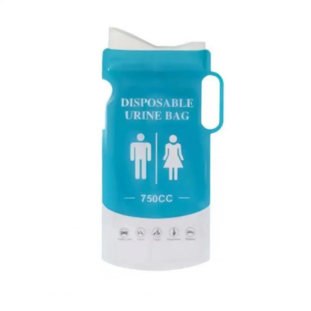 Disposable Pee Bag 750ml Unisex Pee Bag Eco-friendly Disposable Urinal Bags for Camping Travel Emergencies Leak for Pregnant