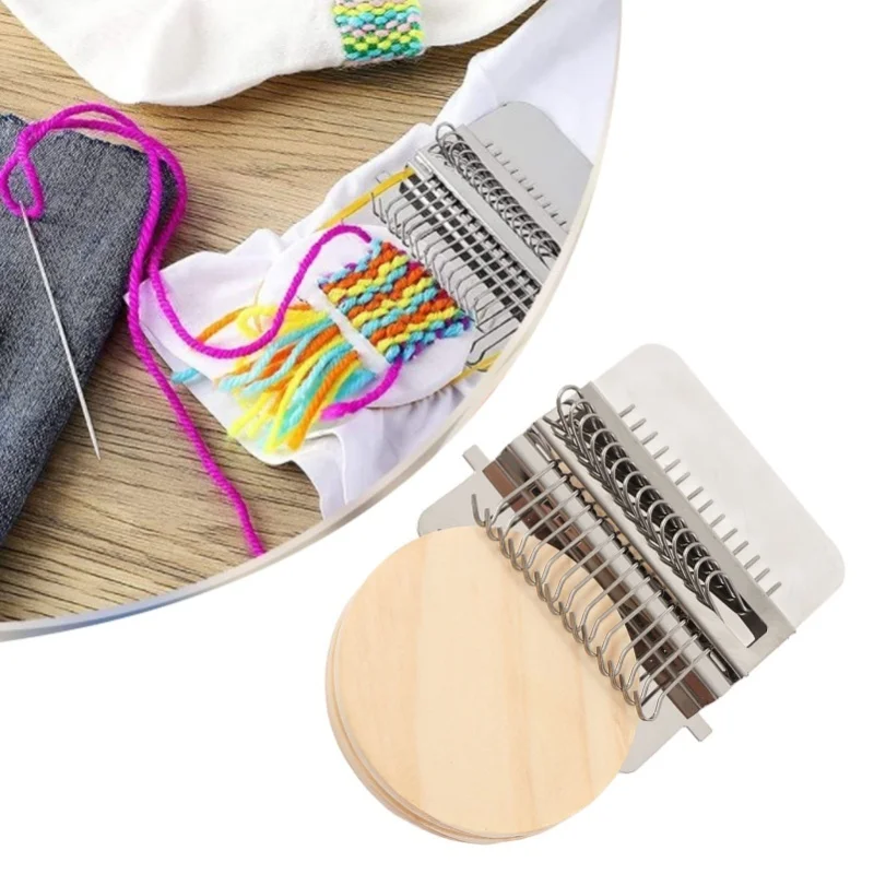 نول النسيج الصغير الفولاذ المقاوم للصدأ الصنوبر أداة إصلاح خياطة منزلية للملابس والجوارب