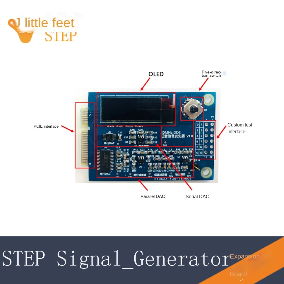 DDS Signal Generator Module 100M Ad9740 Generates Arbitrary Waveform OLED Display Based on FPGA