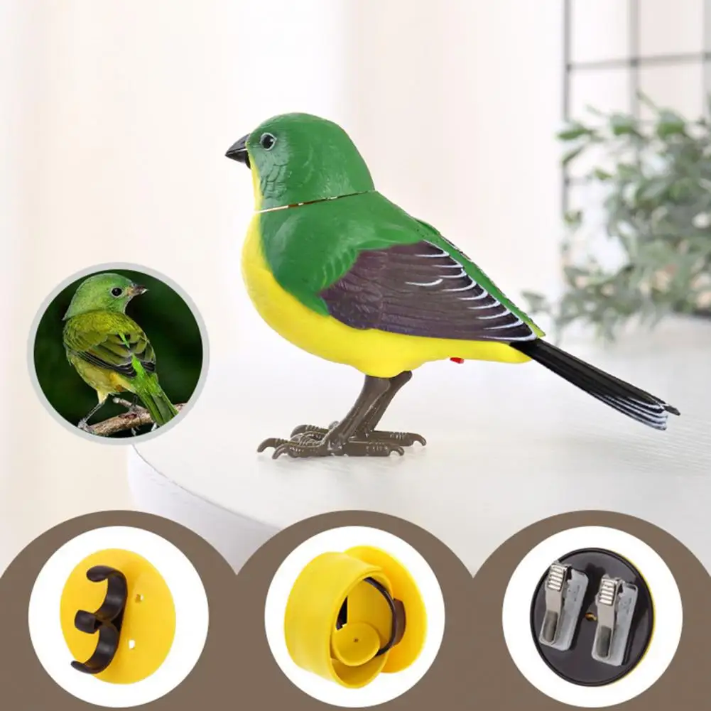 Desktop Bird Toy Simulated Bird Toy Singing Bird Toy with Light Sound Battery Operated Fake Model with for Kids for Lovers