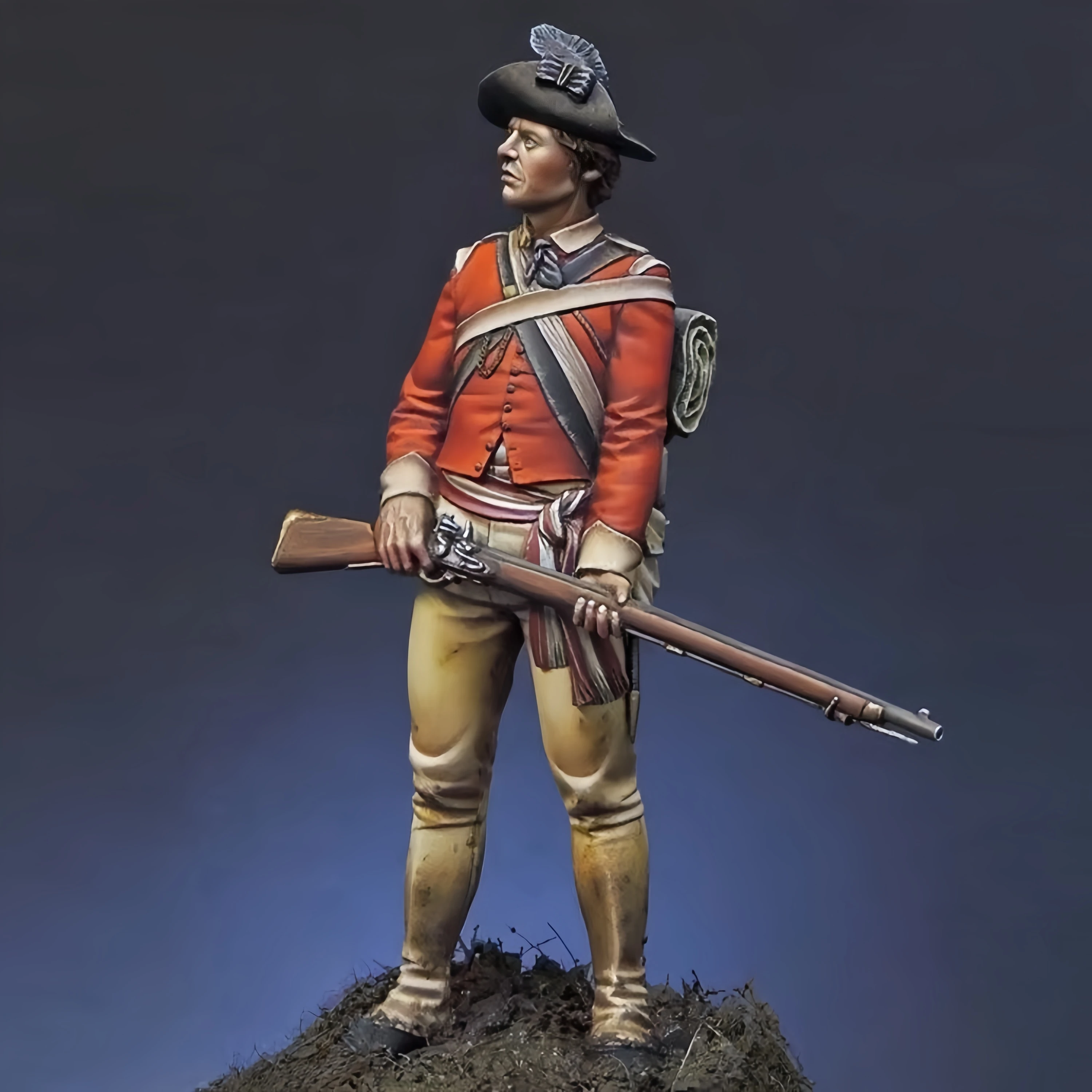 GK 1/24 Resin Full-Body Figure Model, Classic Infantry Soldier, Unpainted White Model Kit, Collectible Figure for Hobbyists - view 4