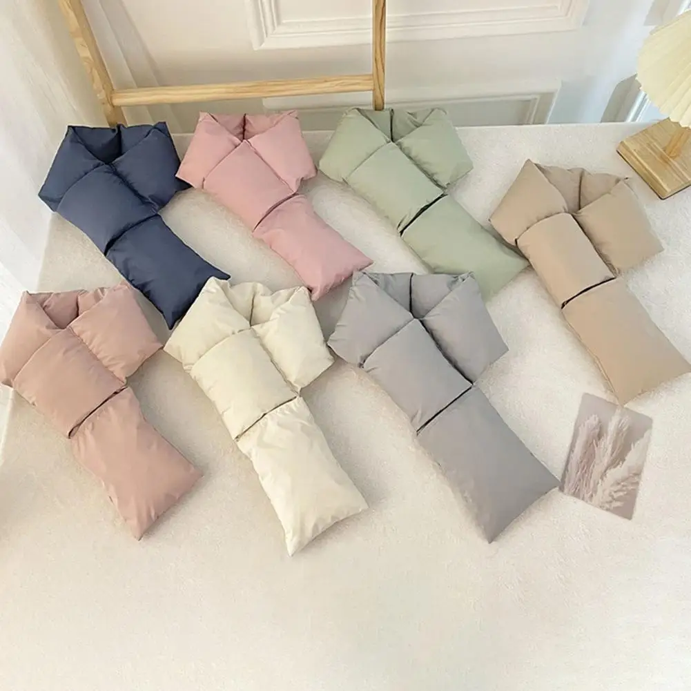 Solid Color Winter Scarf Waterproof Down Scarf with Pocket Design Wear-Resistant Winter Versatile Scarf Daily Outdoor Wear