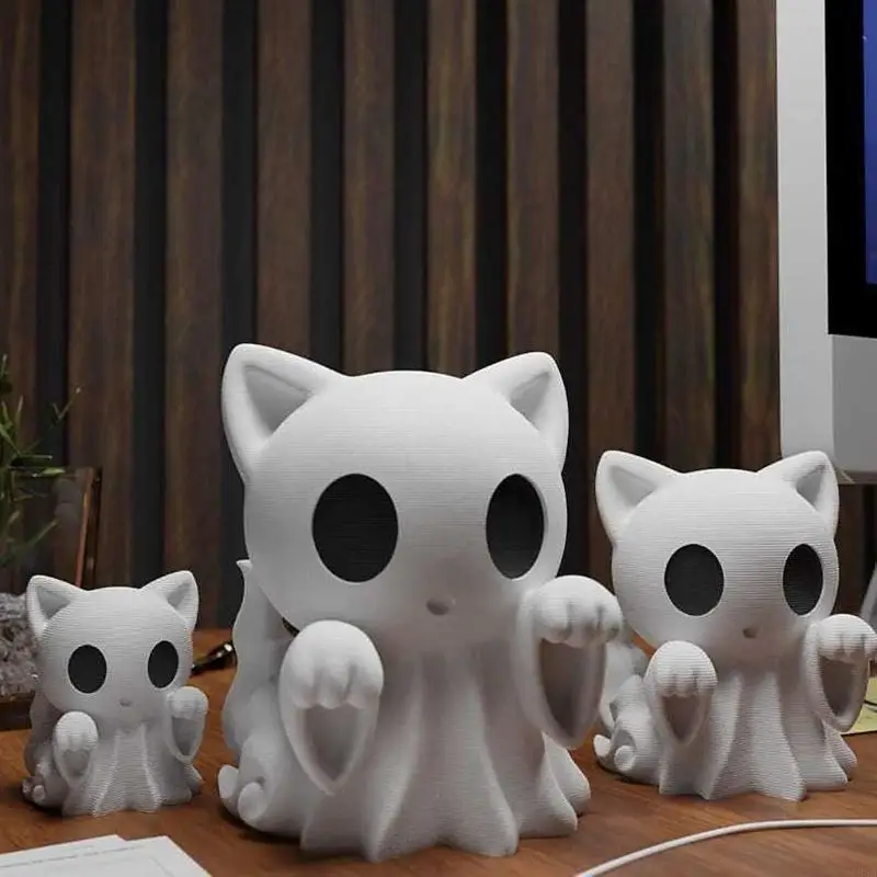 Halloween Draped Pet Figurine Accent Crafted Plastic Shelf Piece Cute Indoor Display Figure for Desk Window Sill Home