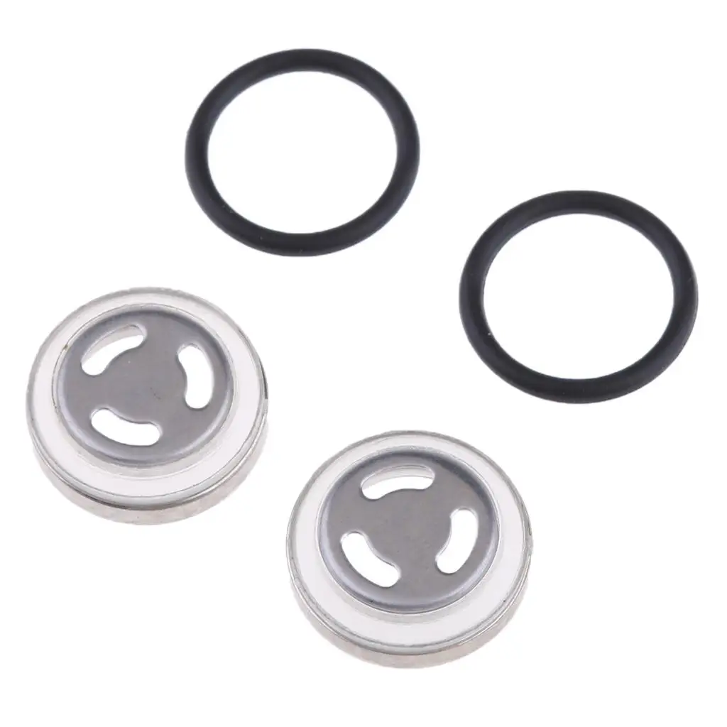 2 Pack 18mm Motorbike Brake Master Cylinder Reservoir Sight Glass Len Gasket