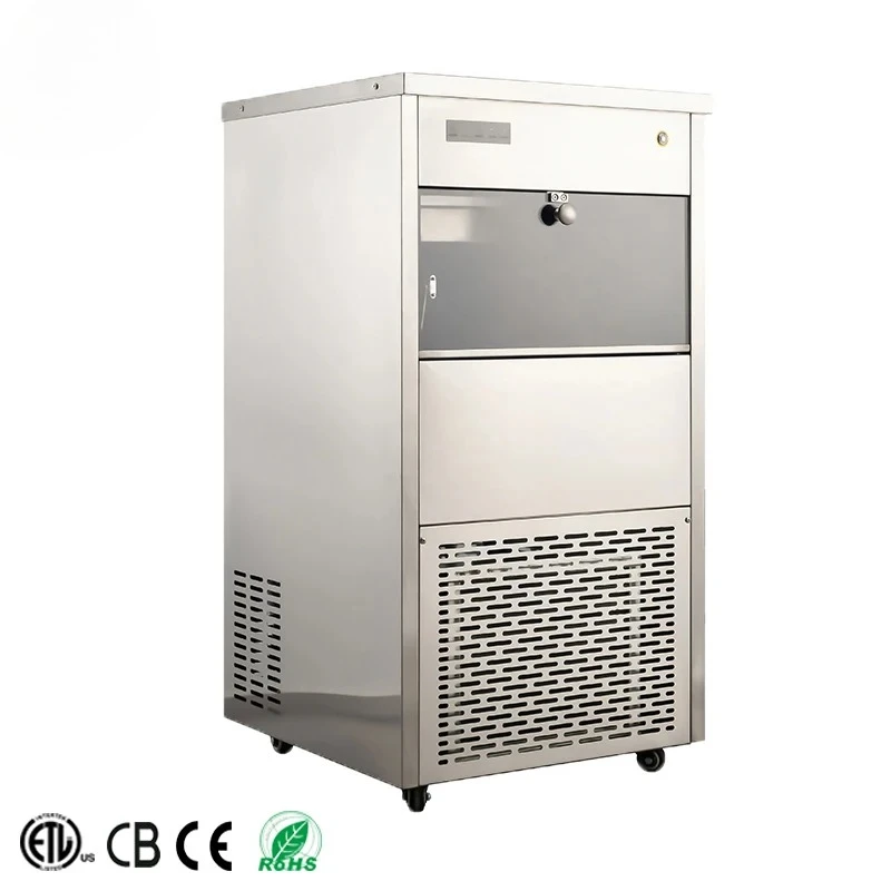 Energy Saving Snowflake Ice Maker 60KG/24hours Commercial Use for Restaurants Sauna Centers 30kg Ice Storage Pump Core