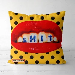 Christmas Pillow Case 45*45 Decorations for Home Garden Decor Toiletpaper Linen Pillowcase Decorative  Pillowslip Cushion