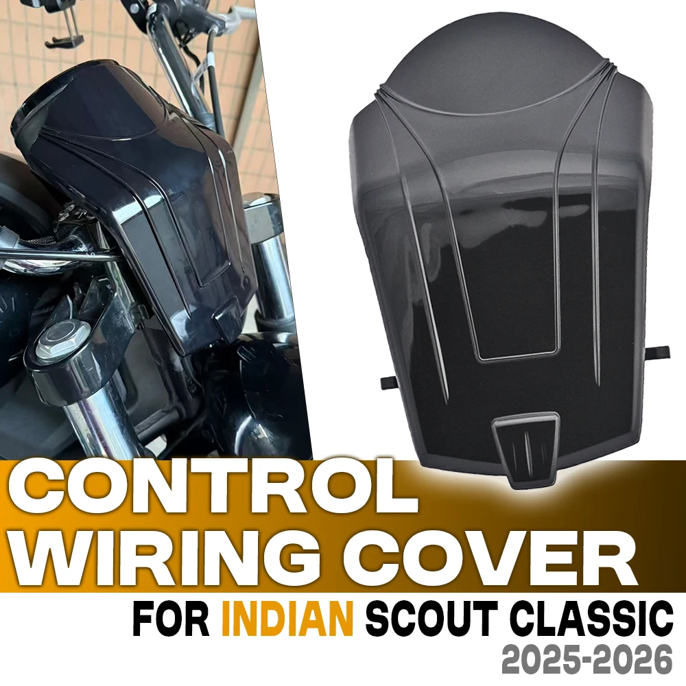Motorcycle Windshield Cowling Triple Tree Control Wiring Cover Instrument Cockpit Fairing For Indian Scout Classic 2025-2026