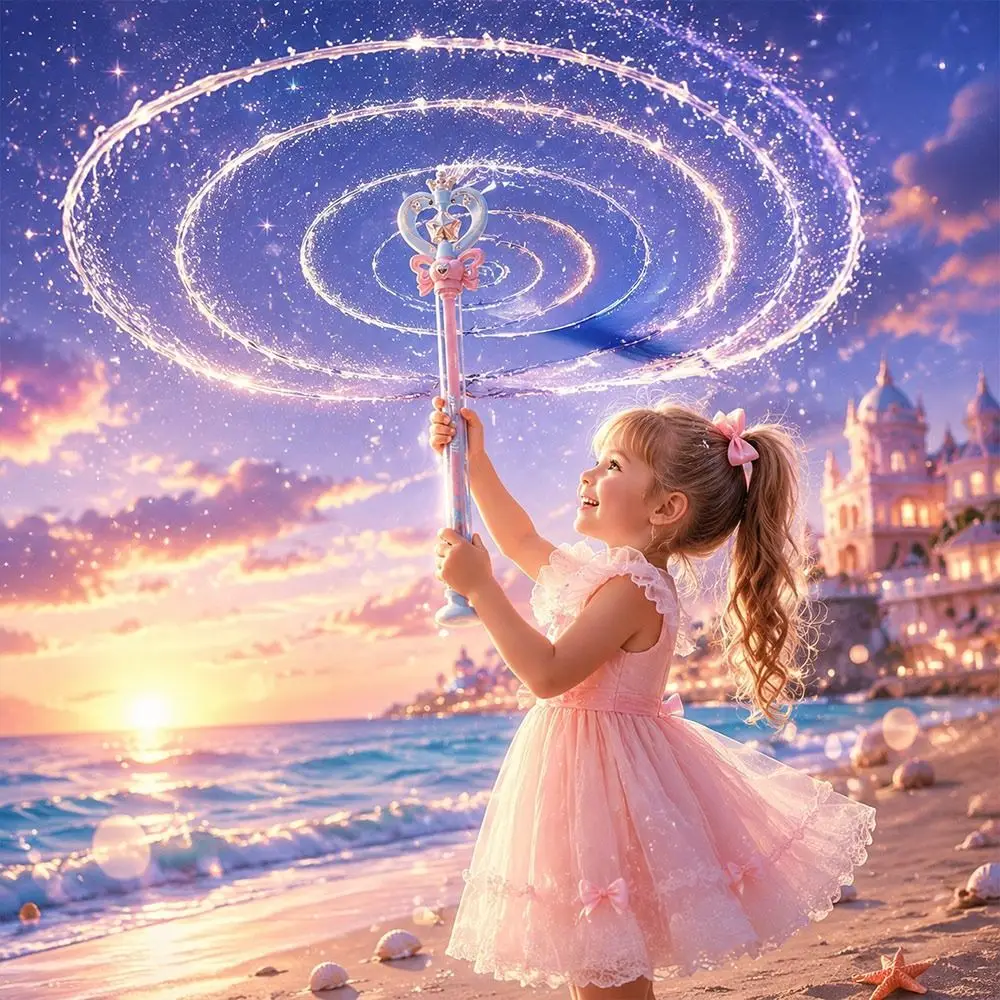 Sparkling Spray Water Toys High-Pressure Romantic Water Sprayer Splashing Party Games Prop Pull-Back Toy Outdoor Summer Fun