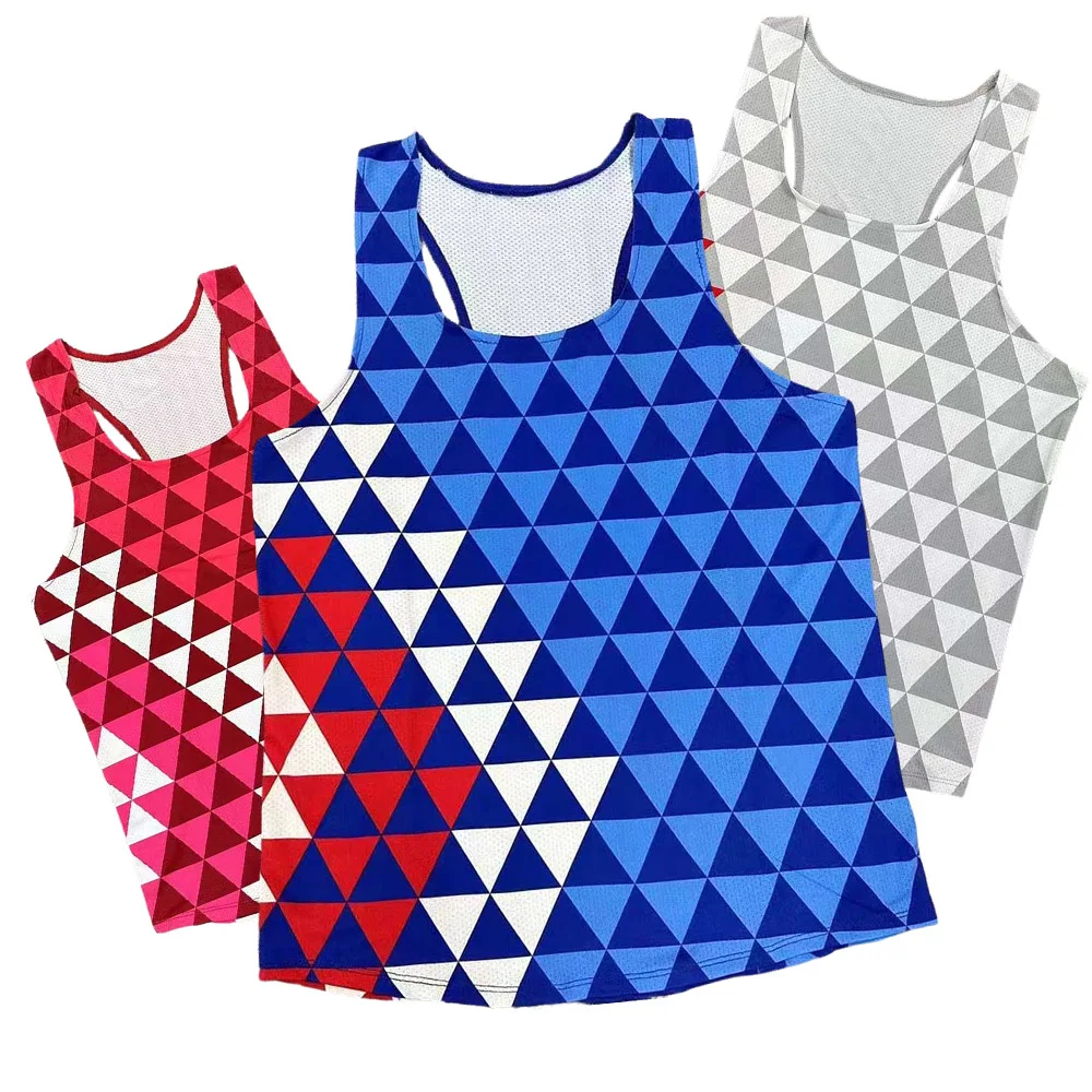 Correndo colete atletismo tanque superior velocidade camisa de fitness sem mangas masculino atleta pista campo singlet