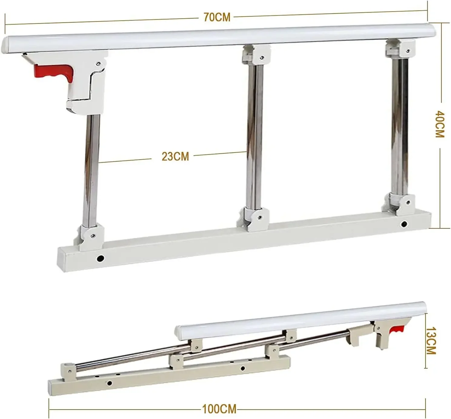 Bed Rail for Elderly Fall Prevention Bed Rail for Anti-Fall Metal Guardrails for The Elderly Bed Rail for Elderly Adults Seniors