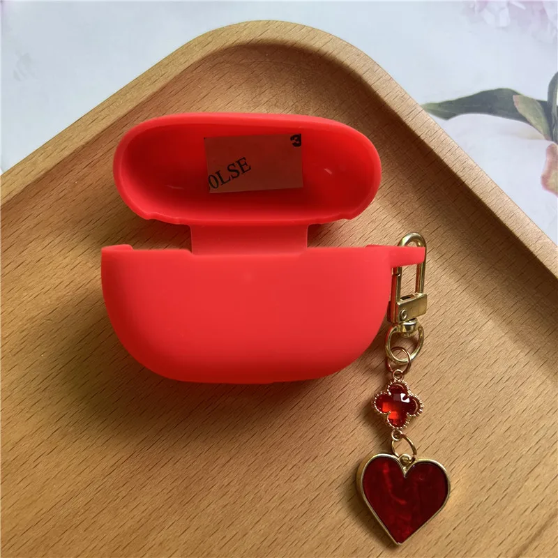 Cartoon siliconen beschermhoes voor Redmi Buds4 Active met sleutelhanger Snoepkleur Zachte dunne oortelefoonhoes voor Redmi Buds4 Active