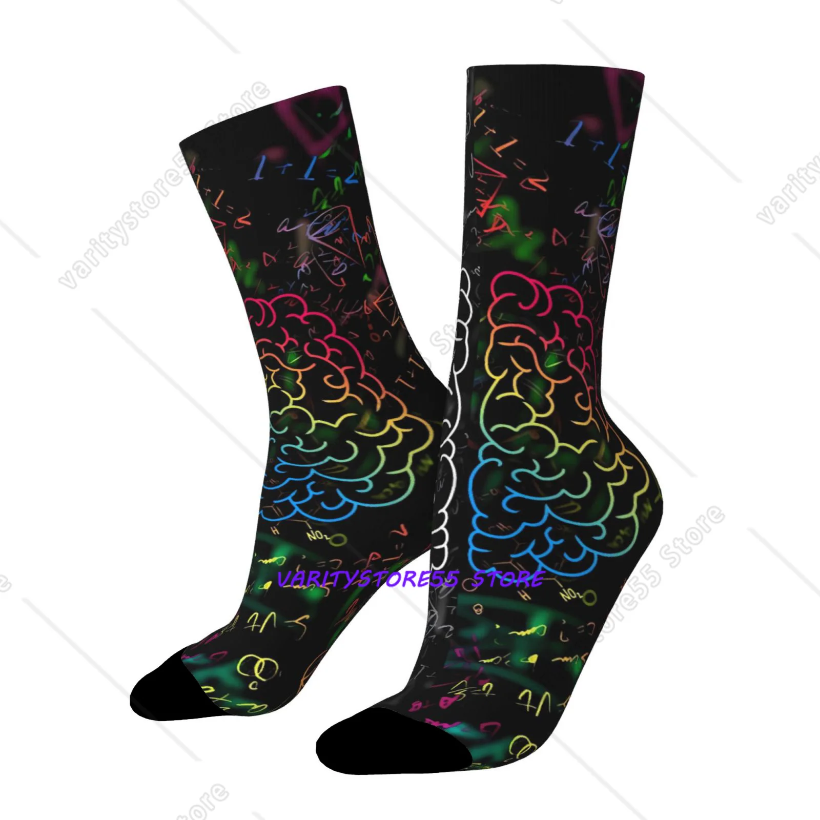 Unisex Outdoor Socks Creative Letter Pattern Machine Washable, Suitable for Outdoor Enthusiasts Comfortable And Breathable