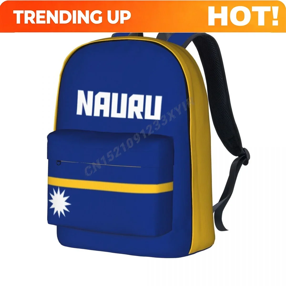 Custom Bag Unisex Backpack Nauru Flag Nauruan Stitch Schoolbag Messenger Bag Case Laptop Travel Bag Mochila Gift