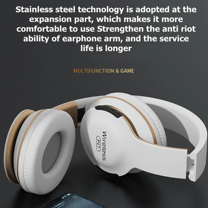 HIFI Stereo Earphones Bluetooth Headphones Music Headset Game Support SD Card with Mic for Huawei XiaoMi iPhone Sumsamg Tablet