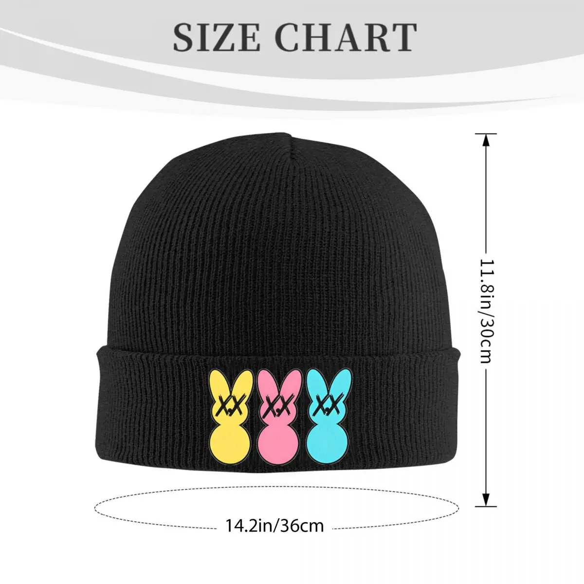 Faded Marshmallow Bunnies Knit Hat Beanies Autumn Winter Hat Warm Fashion Rapper Lil Peep Caps for Men Women