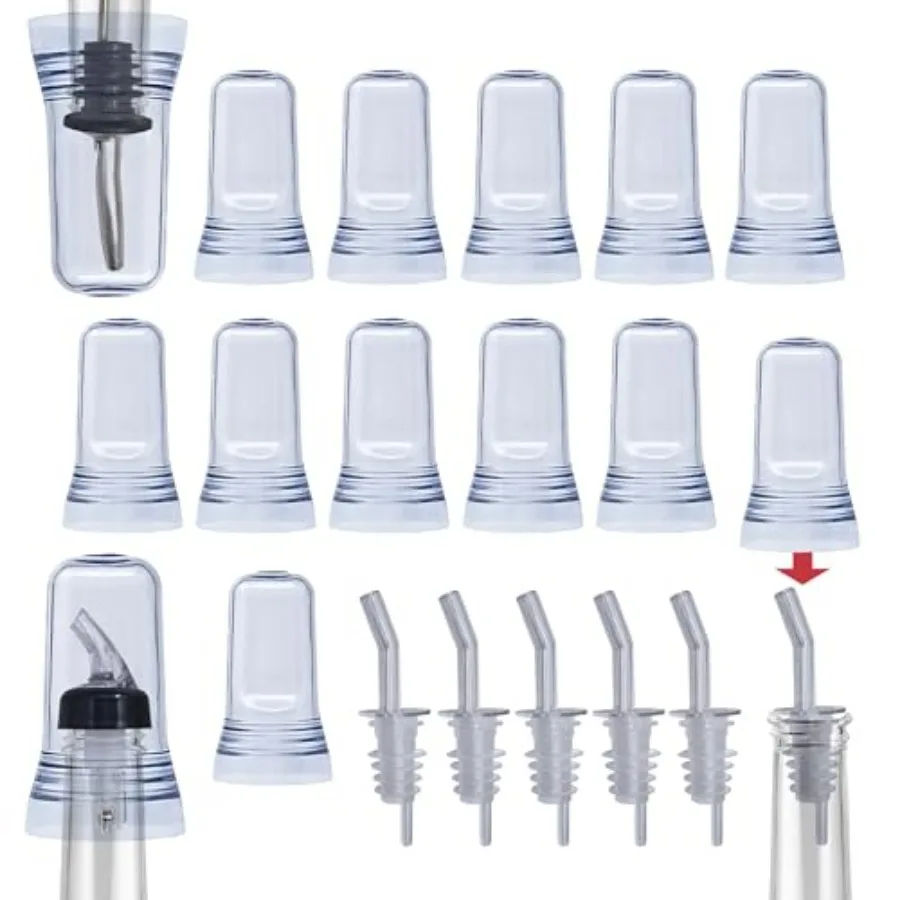Pour Spout Covers Translucent Liquor Pourer Covers Universal Bottle Pour Dispenser Liquor Bottle Covers Liquor Bottle Covers Bo