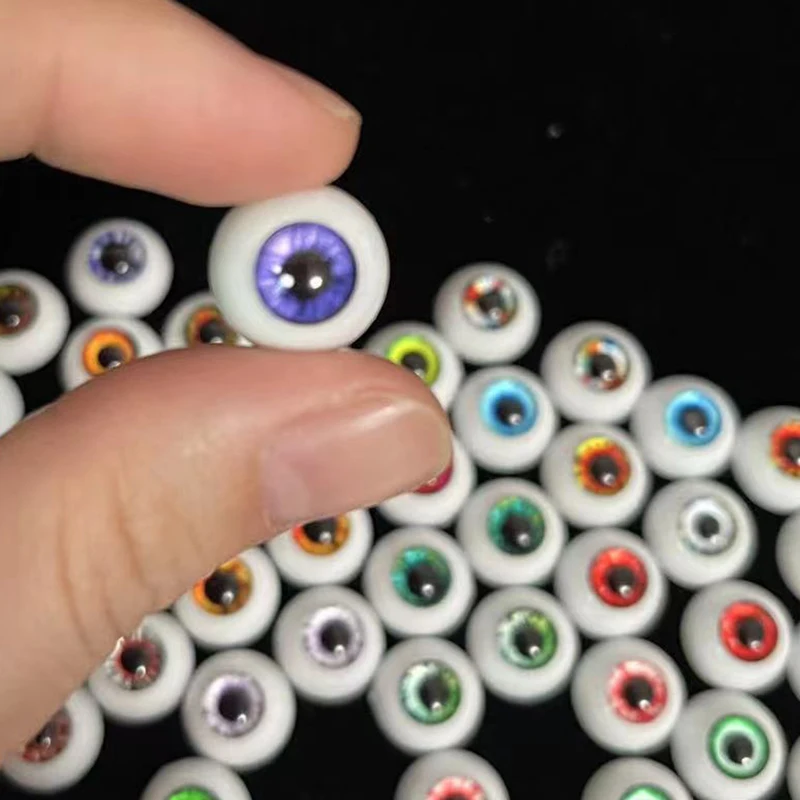 2 Pairs 12Mm/14Mm Pop Ogen Oogbol Diy Speelgoed Oog Pluche Dier Oog Accessoires Doll Eyeball Bjd pop Ogen